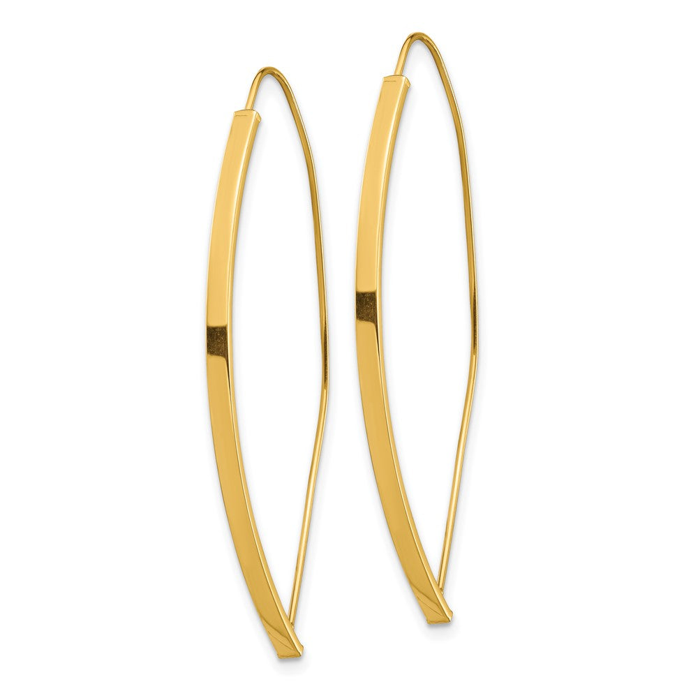 14k Yellow Gold 2 mm Dangle Threader Earrings (1.02 grams)