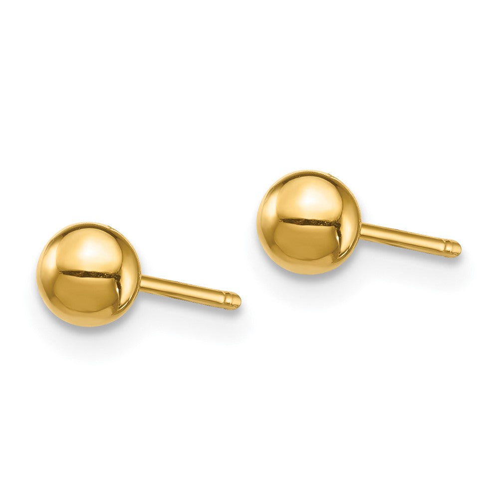 14k Yellow Gold 1 mm Ball Post Earrings Set (0.45 grams)