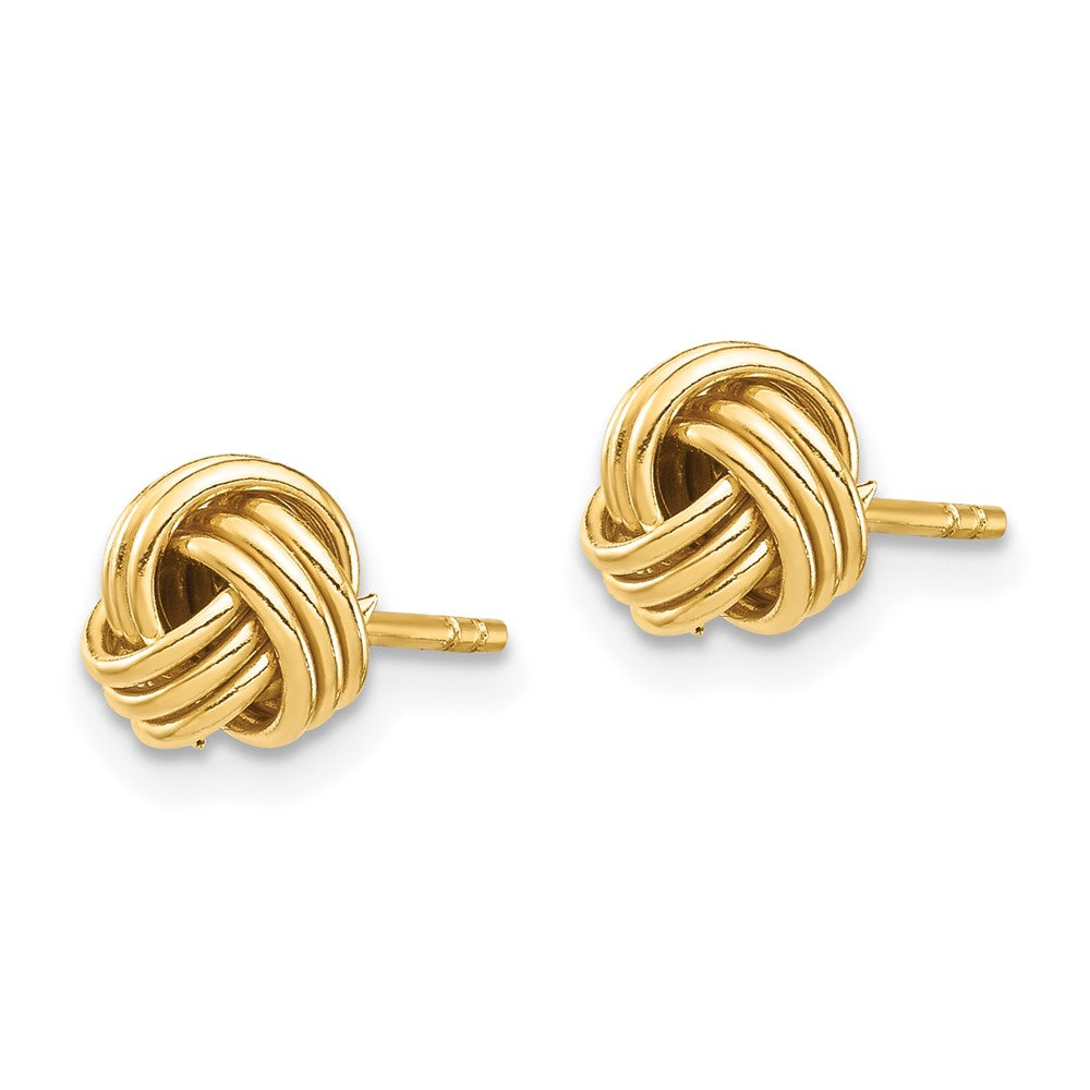 14k Yellow Gold 6.44 mm Love Knot Post Earring (0.52 grams)
