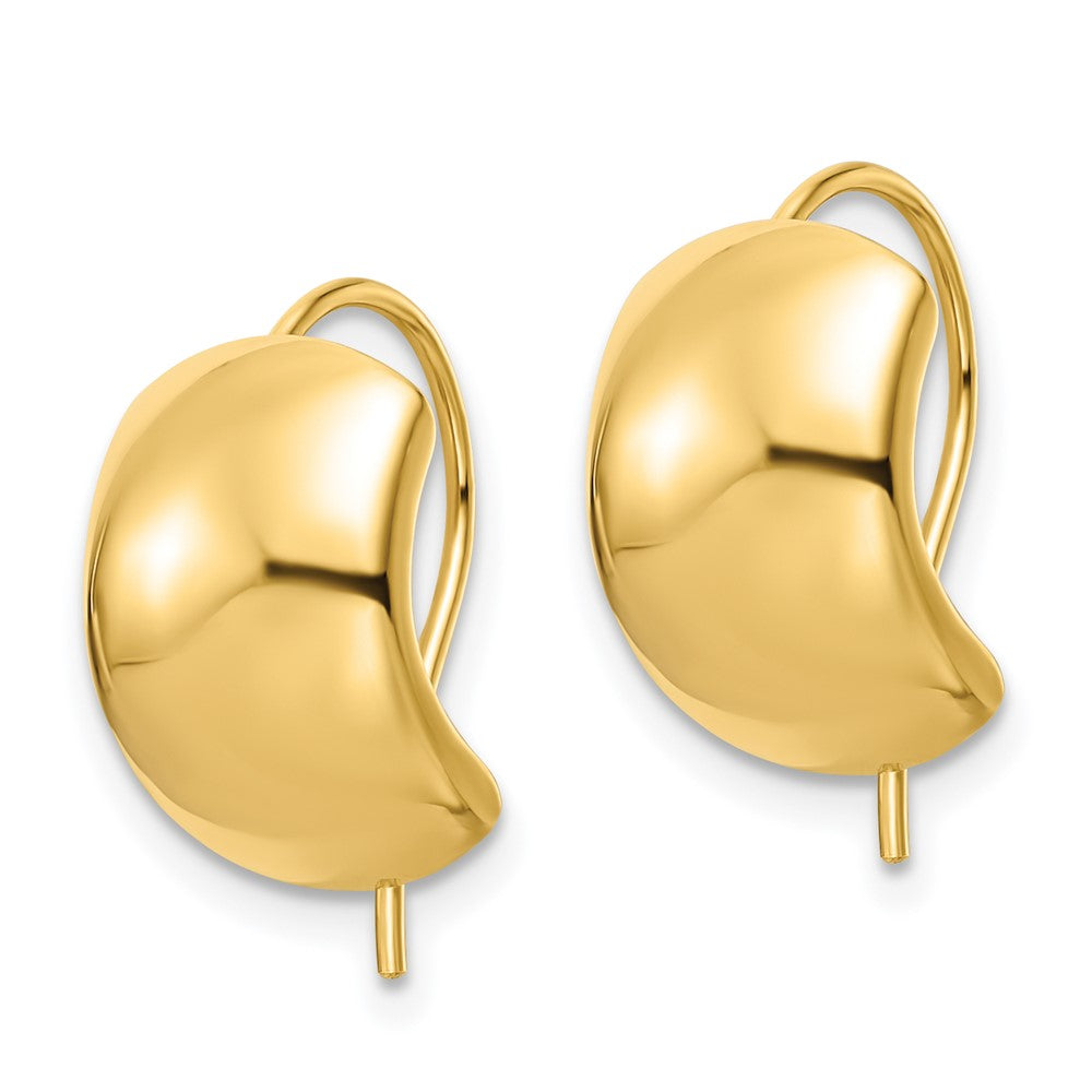 14k Yellow Gold 10 mm Polished Earrings (1.52 grams)