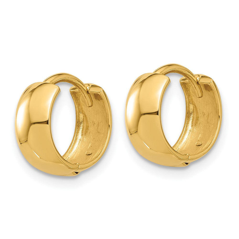 14k Yellow Gold 12 mm Hinged Huggie Hoop Earrings (1.8 grams)
