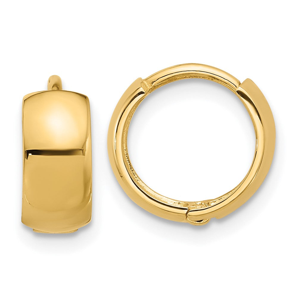 14k Yellow Gold 12 mm Hinged Huggie Hoop Earrings (1.8 grams)