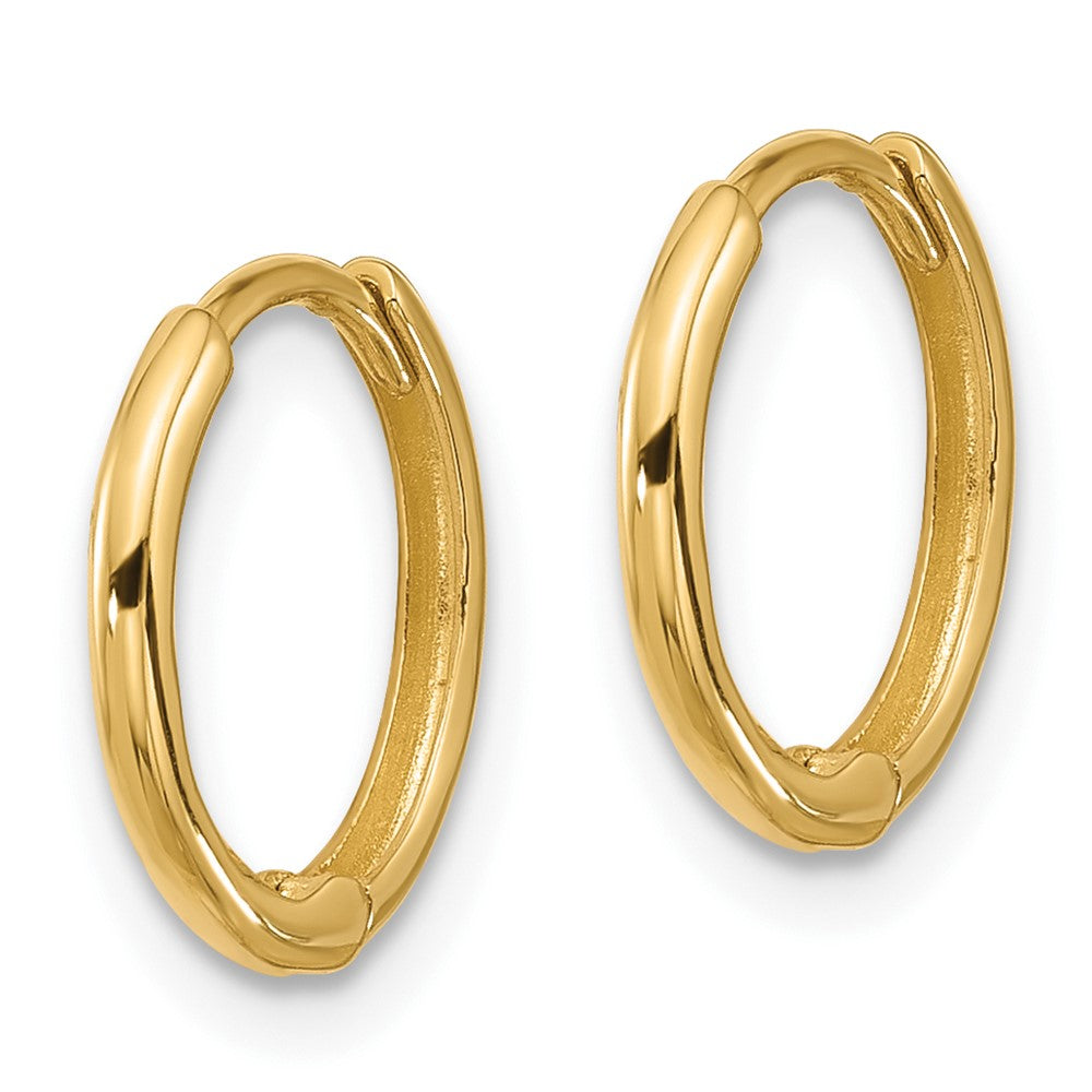 14k Yellow Gold 12.7 mm Hinged Huggie Hoop Earrings (0.86 grams)