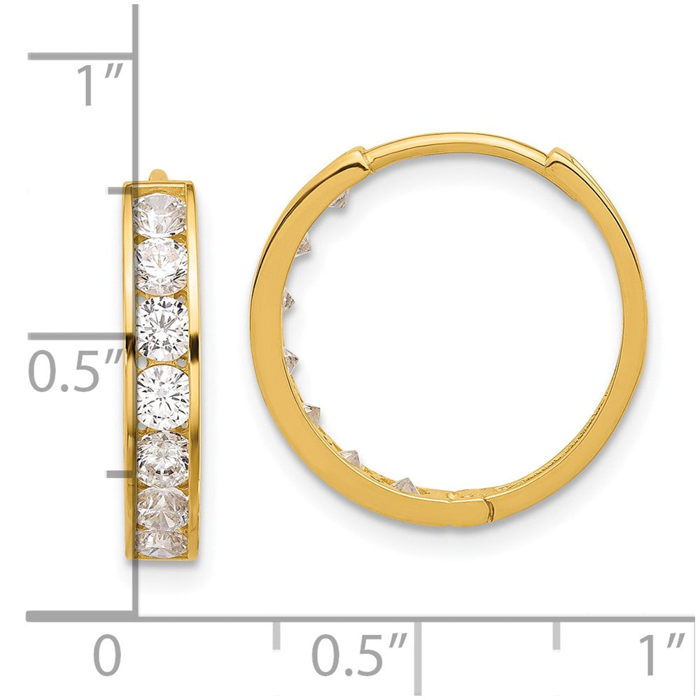 14k Yellow Gold 18.5 mm Huggie Hoop Earrings (2.6 grams)