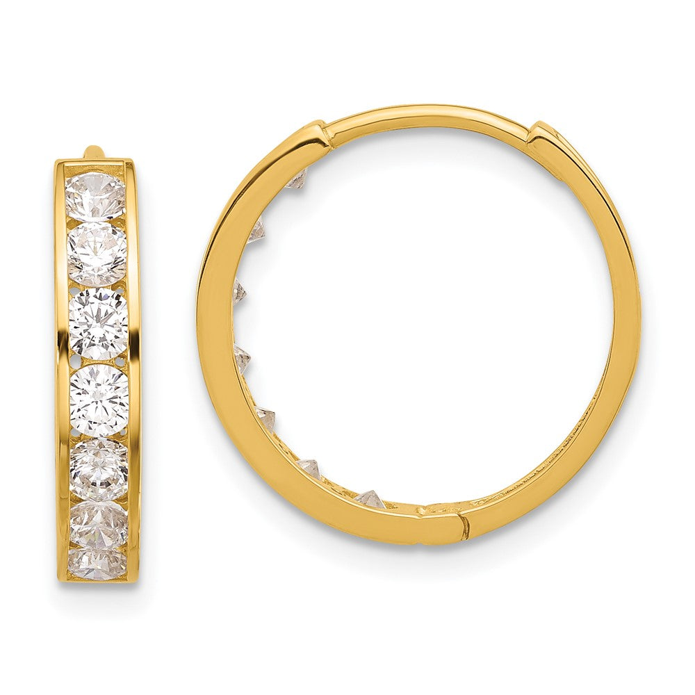 14k Yellow Gold 18.5 mm Huggie Hoop Earrings (2.6 grams)