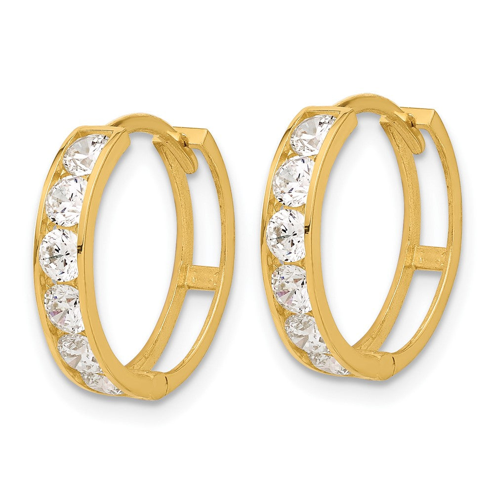 14k Yellow Gold 16.5 mm Huggie Hoop Earrings (2.06 grams)