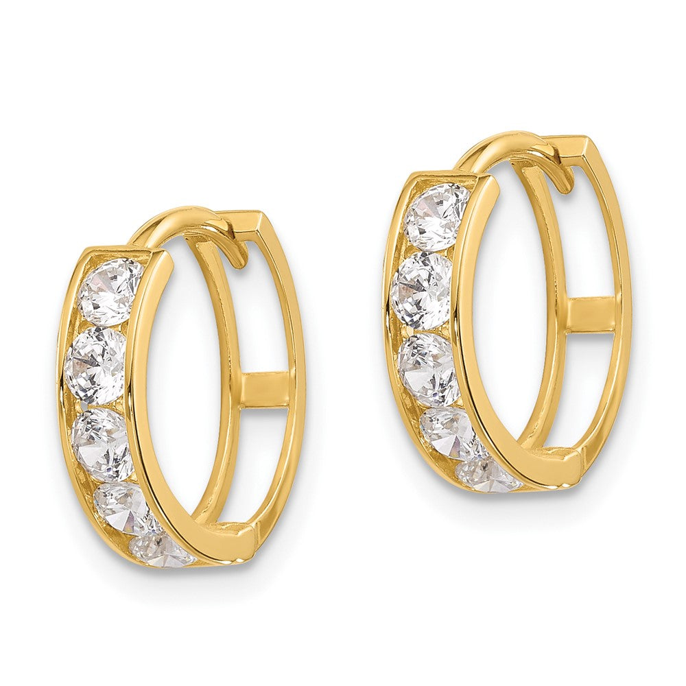 14k Yellow Gold 14.5 mm Huggie Hoop Earrings (1.81 grams)