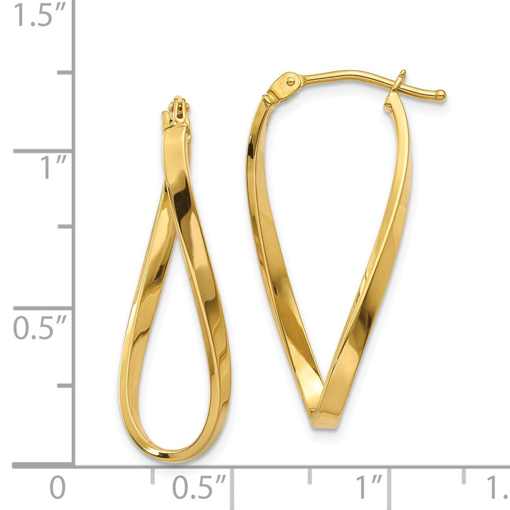 14k Yellow Gold 2 mm Small Twisted Earrings (1.41 grams)