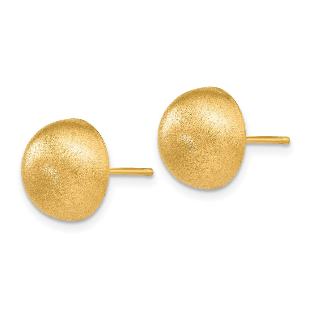 14k Yellow Gold 10.5 mm Half Ball Post Earrings (1.86 grams)