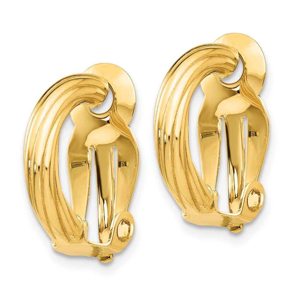 14k Yellow Gold 3 mm Non-Pierced Earrings (2.11 grams)