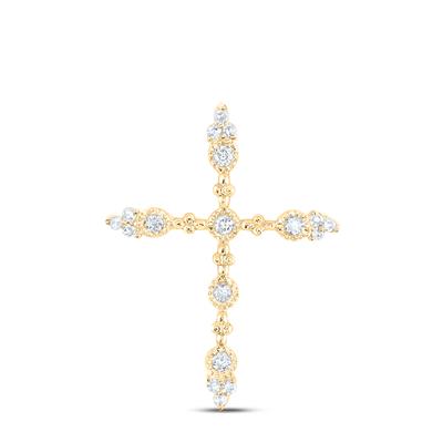 1/12Ctw-Dia Nk Gift Cross Pendant (0.79 grams)