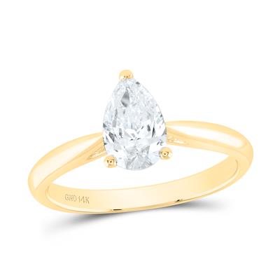 1Ct-Diamond Pear Solitaire Ring (2.81 grams)
