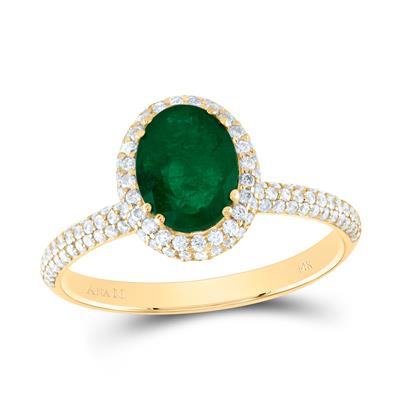 5/8Ctw-Dia Ana M 8X6Mm Ov-Em Nat Gem Ring (2.08 grams)