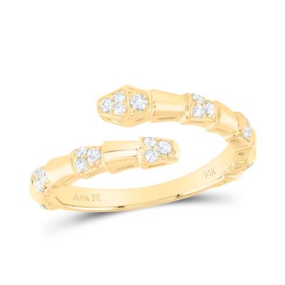 1/4Ctw-Dia Ana M Fashion Snake Ring (2.97 grams)