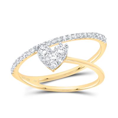 3/8Ctw-Dia Cn Heart Fashion Ring (1.68 grams)