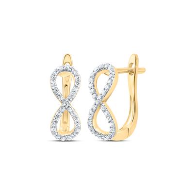 10Kt Gold 1/3Ctw-Dia Cn Fashion Infinity Hoop Earring