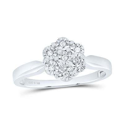 1/20Ctw-Nat Dia P1 Gift Flower Ring (2.04 grams)