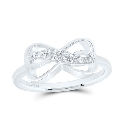 1/12Ctw-Dia P1 Gift Infinity Bow Ring (2.3 grams)