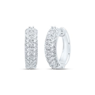 Sterling Silver 1/20Ctw-Diamond Gift Hoop Earring