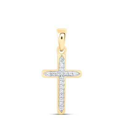 1/20Ctw-Nat Dia Cn Fashion Cross Pendant (0.9116 grams)