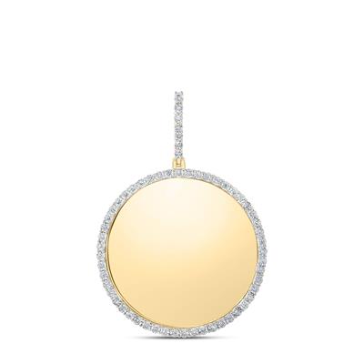 1/4Ctw-Nat Dia Nk Memory Round Mens Charm (8.487 grams)