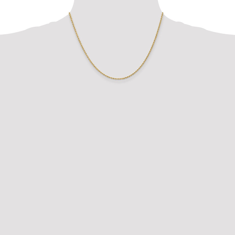 14k Yellow Gold 1.5 mm Regular Rope with Lobster Clasp Chain (3.31 grams)
