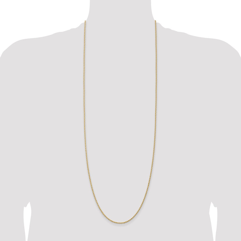 14k Yellow Gold 1.5 mm Regular Rope with Lobster Clasp Chain (3.31 grams)