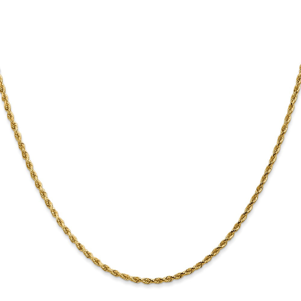 14k Yellow Gold 1.75 mm Diamond-cut Rope with Lobster Clasp Chain (3.82 grams)