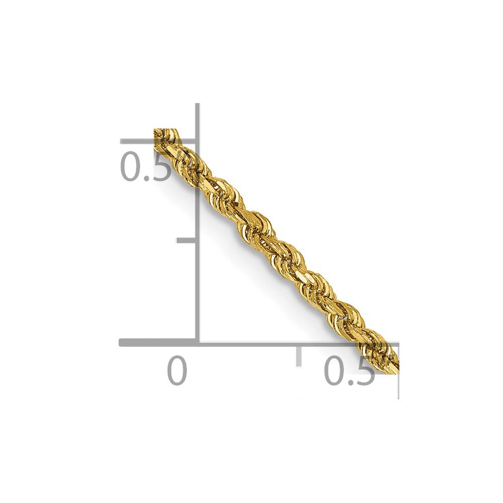 14k Yellow Gold 1.75 mm Diamond-cut Rope with Lobster Clasp Chain (3.82 grams)