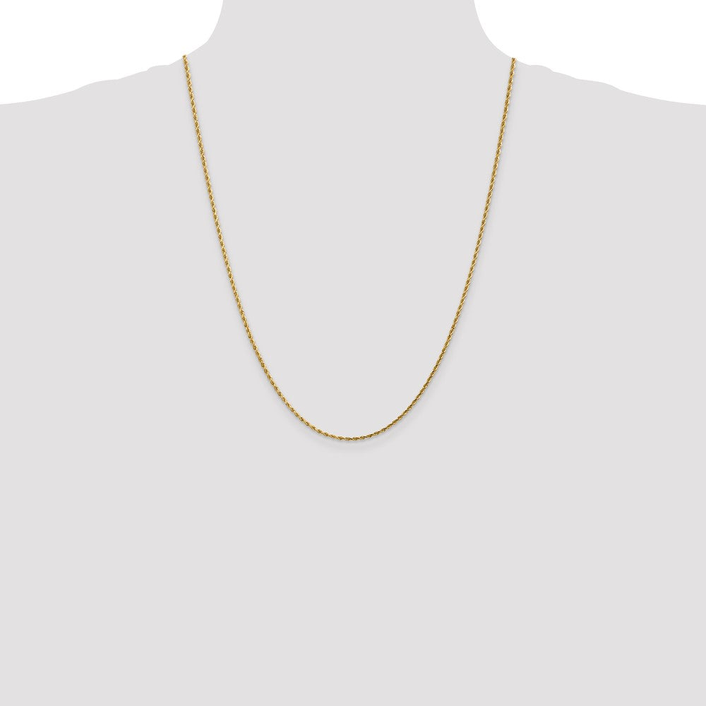 14k Yellow Gold 1.75 mm Diamond-cut Rope with Lobster Clasp Chain (3.82 grams)
