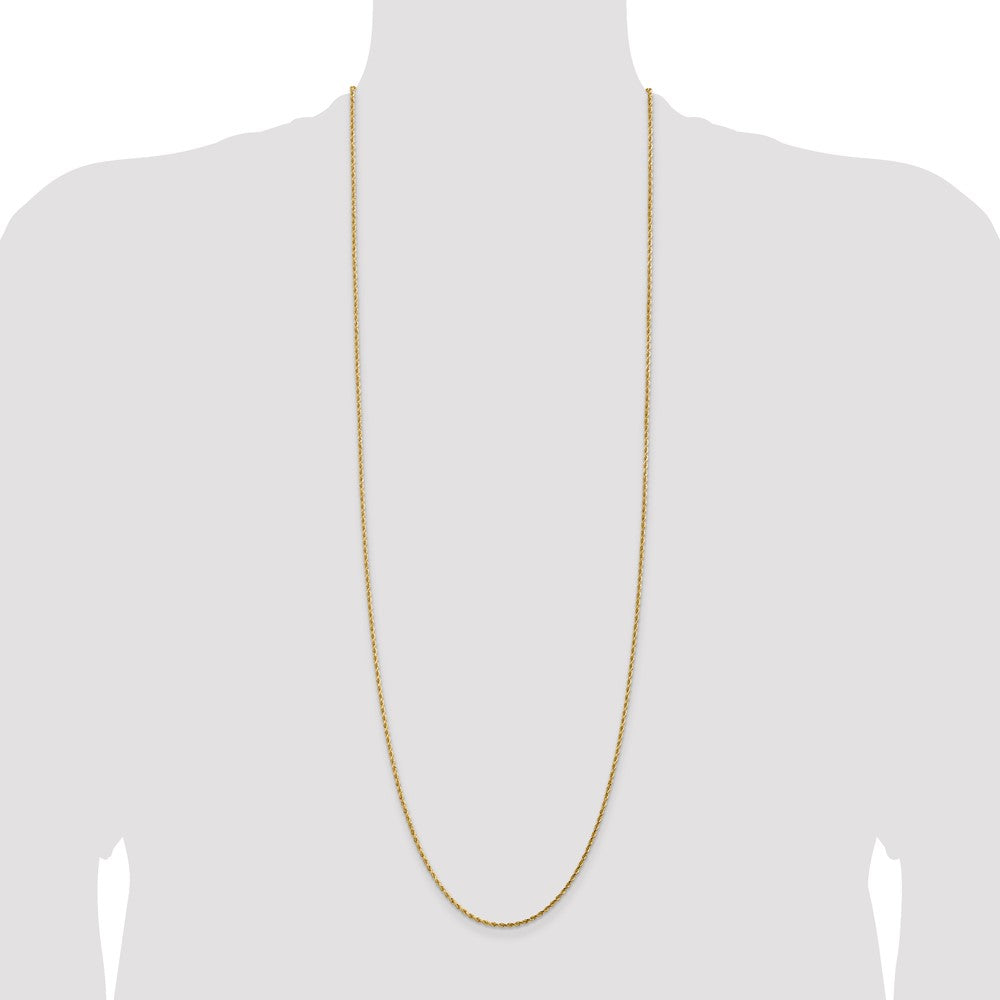 14k Yellow Gold 1.75 mm Diamond-cut Rope with Lobster Clasp Chain (3.82 grams)