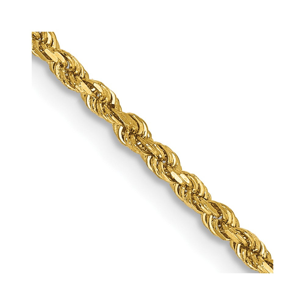 14k Yellow Gold 1.75 mm Diamond-cut Rope with Lobster Clasp Chain (3.82 grams)