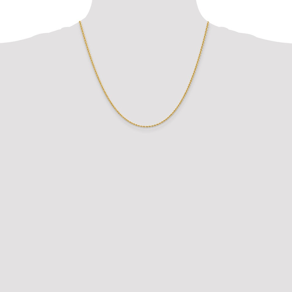 14k Yellow Gold 2 mm Regular Rope with Lobster Clasp Chain (4.35 grams)
