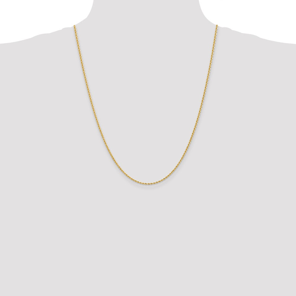 14k Yellow Gold 2 mm Regular Rope with Lobster Clasp Chain (4.35 grams)