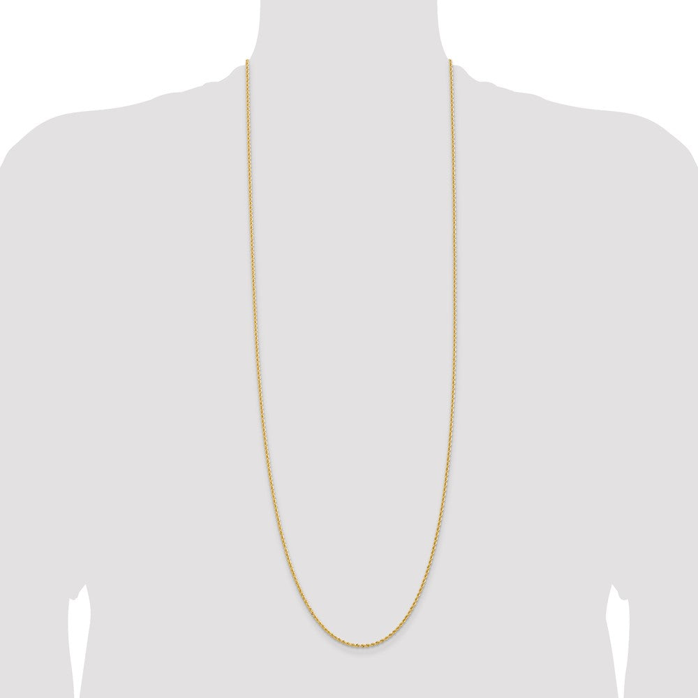 14k Yellow Gold 2 mm Regular Rope with Lobster Clasp Chain (4.35 grams)