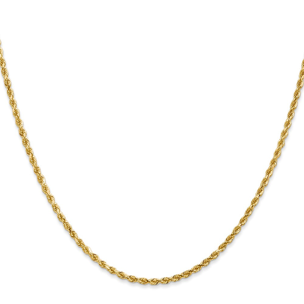 14k Yellow Gold 2 mm Diamond-cut Rope with Lobster Clasp Chain (6.11 grams)