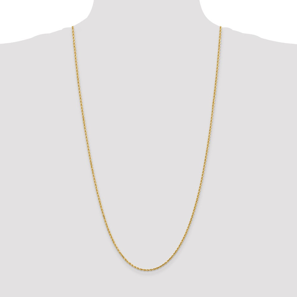 14k Yellow Gold 2 mm Diamond-cut Rope with Lobster Clasp Chain (6.11 grams)