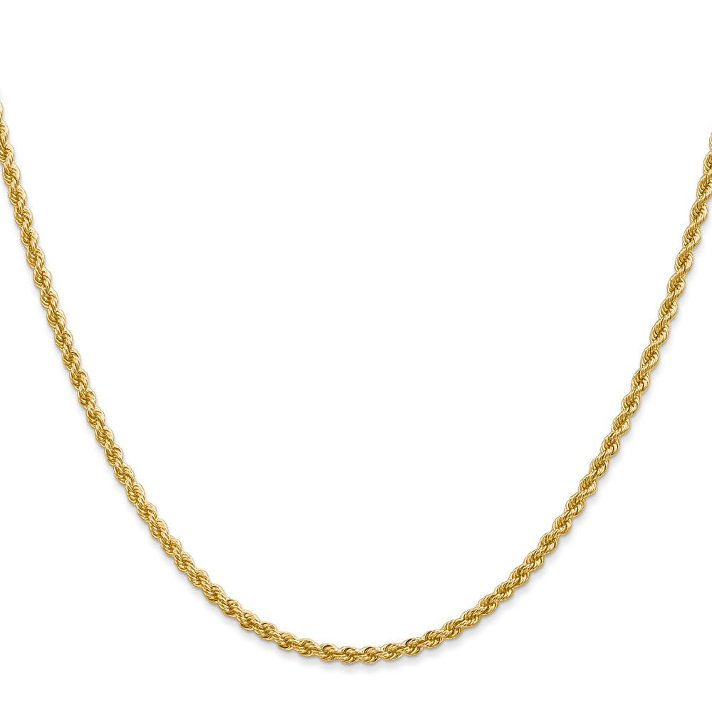 14k Yellow Gold 2.25 mm Regular Rope with Lobster Clasp Chain (6.39 grams)
