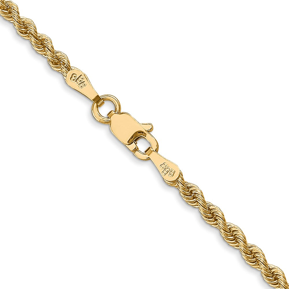 14k Yellow Gold 2.5 mm Regular Rope with Lobster Clasp Chain (7.97 grams)
