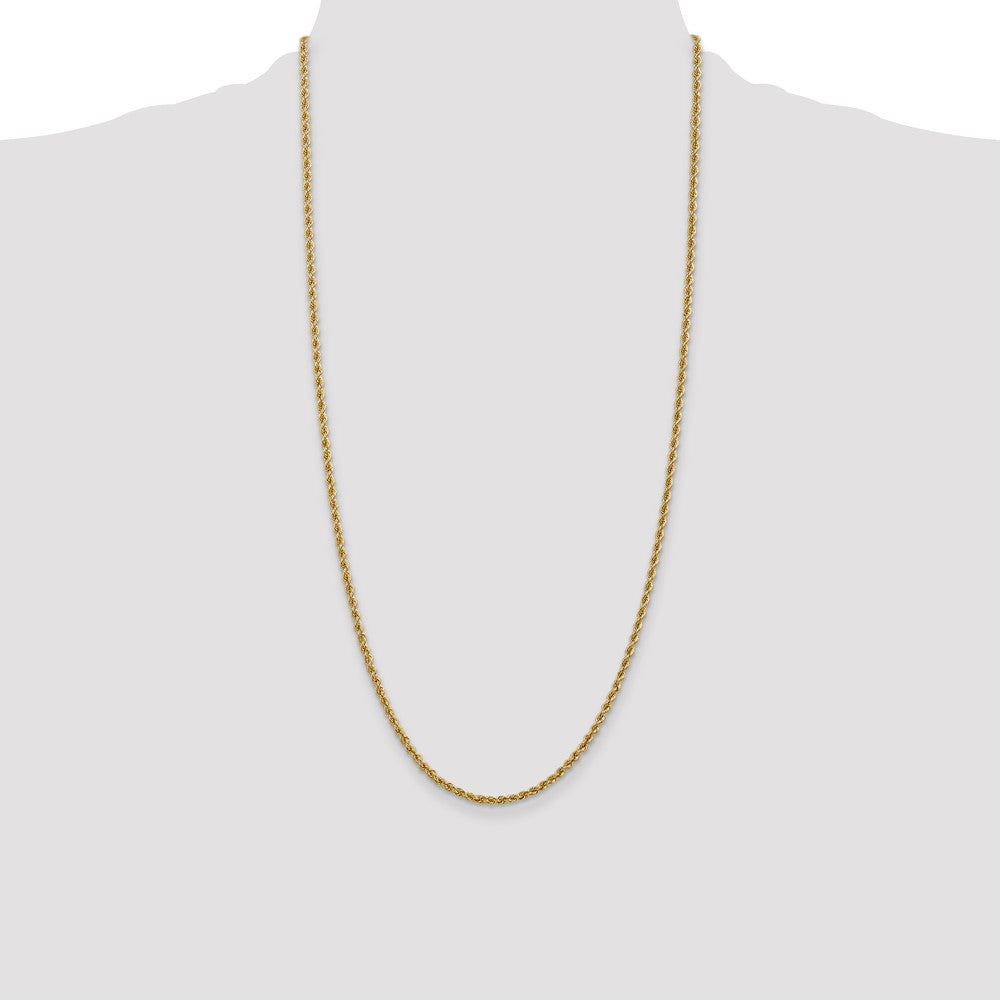 14k Yellow Gold 2.5 mm Regular Rope with Lobster Clasp Chain (7.97 grams)