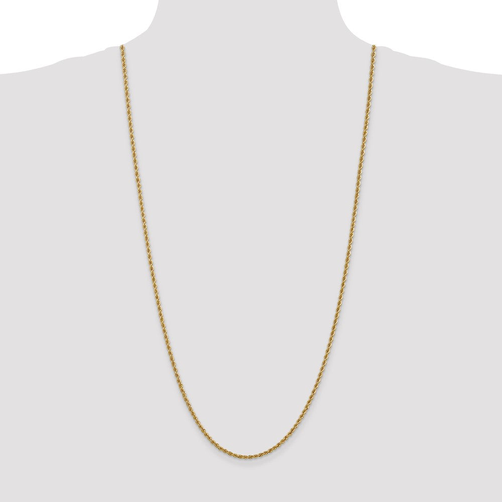 14k Yellow Gold 2.5 mm Regular Rope with Lobster Clasp Chain (7.97 grams)