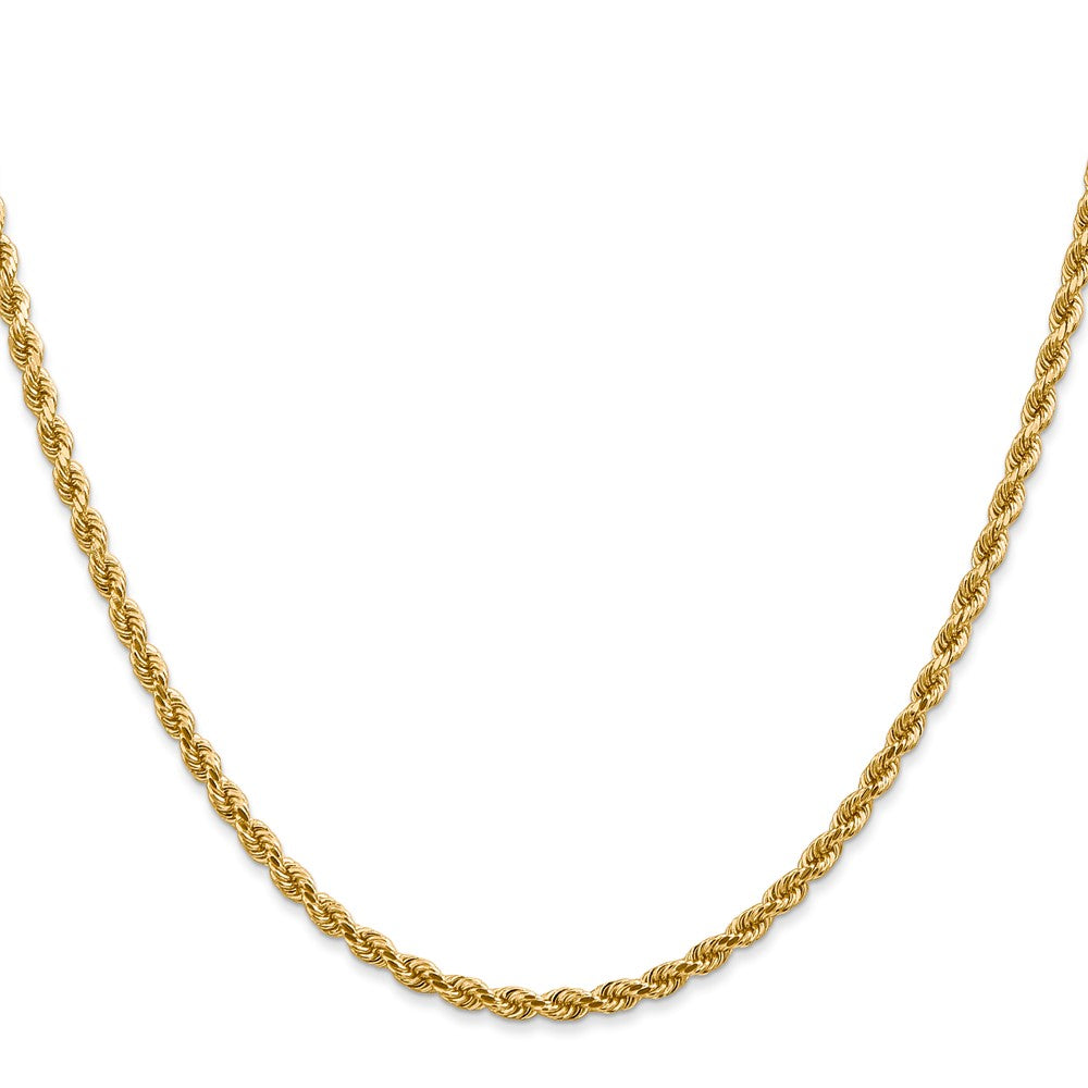 14k Yellow Gold 2.75 mm Diamond-cut Rope with Lobster Clasp Chain (10.7 grams)