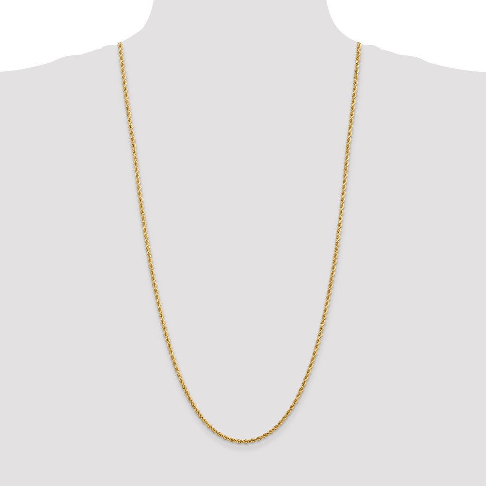 14k Yellow Gold 2.75 mm Diamond-cut Rope with Lobster Clasp Chain (10.7 grams)