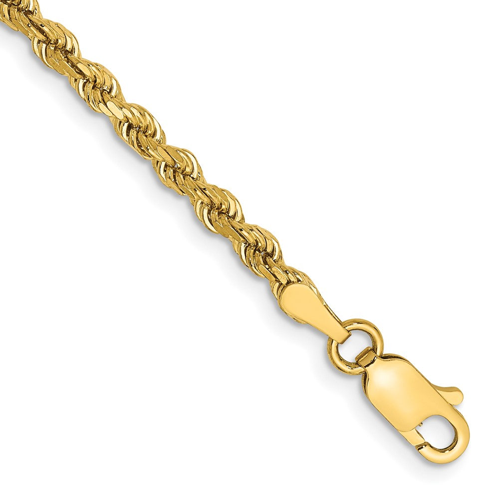 14k Yellow Gold 2.75 mm Diamond-cut Rope with Lobster Clasp Chain (6.11 grams)