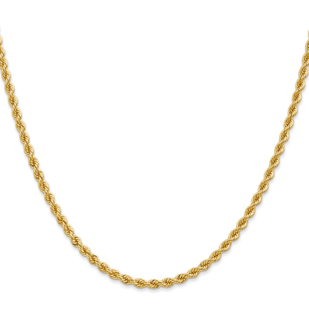 14k Yellow Gold 2.75 mm Regular Rope with Lobster Clasp Chain (11.57 grams)