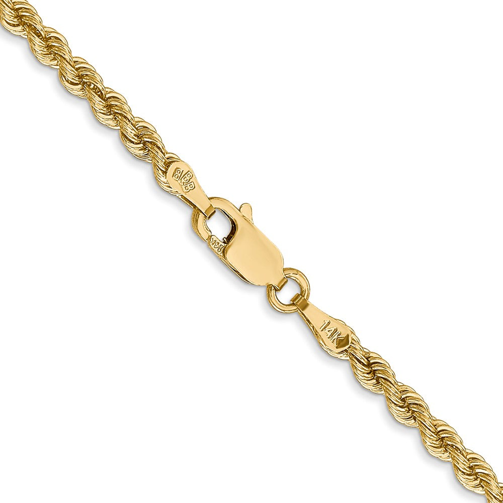 14k Yellow Gold 2.75 mm Regular Rope with Lobster Clasp Chain (11.57 grams)