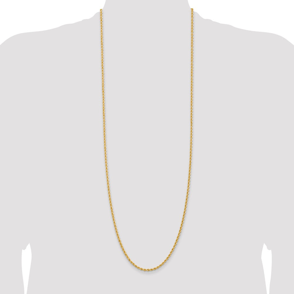 14k Yellow Gold 2.75 mm Regular Rope with Lobster Clasp Chain (11.57 grams)