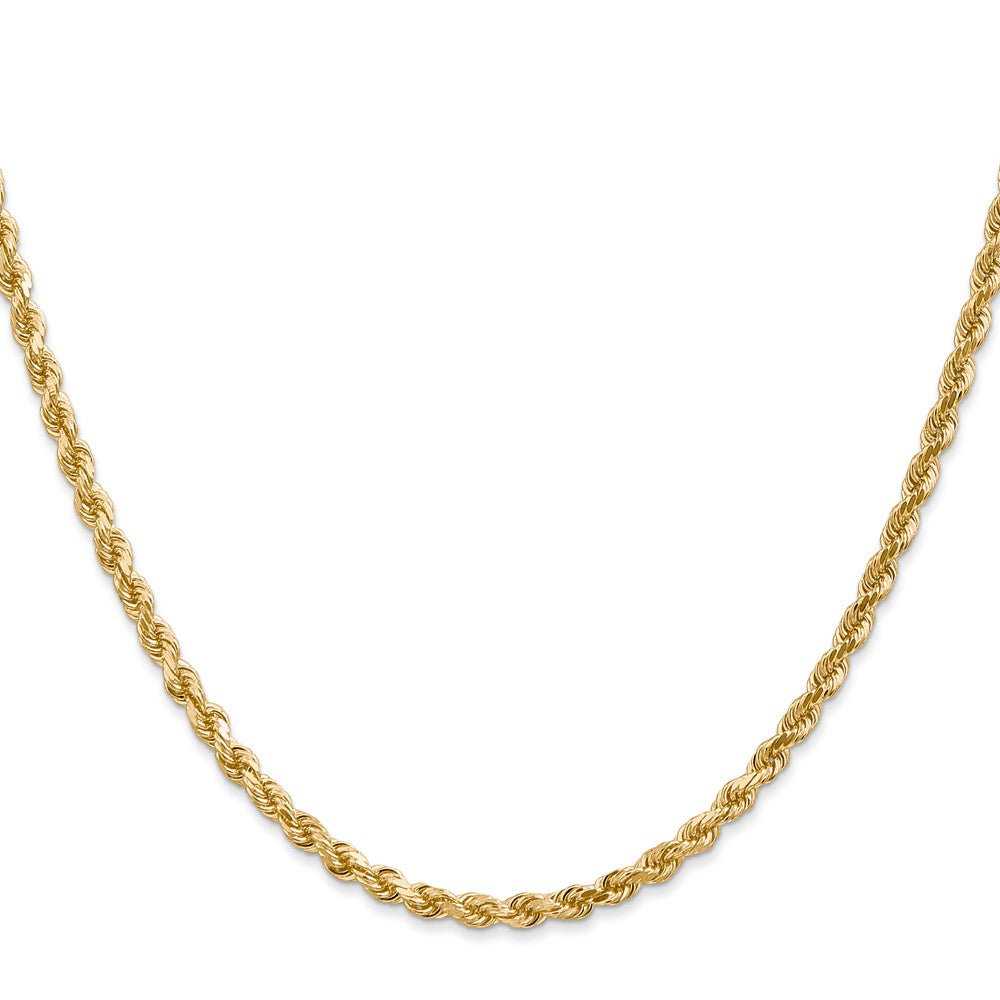 14k Yellow Gold 3 mm Diamond-cut Rope with Lobster Clasp Chain (12.6 grams)