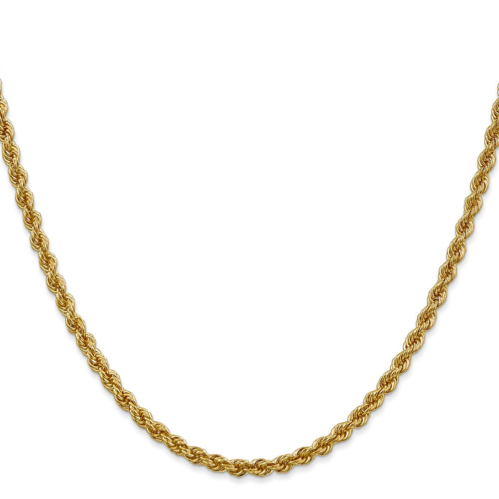 14k Yellow Gold 3 mm Regular Rope with Lobster Clasp Chain (12.7 grams)