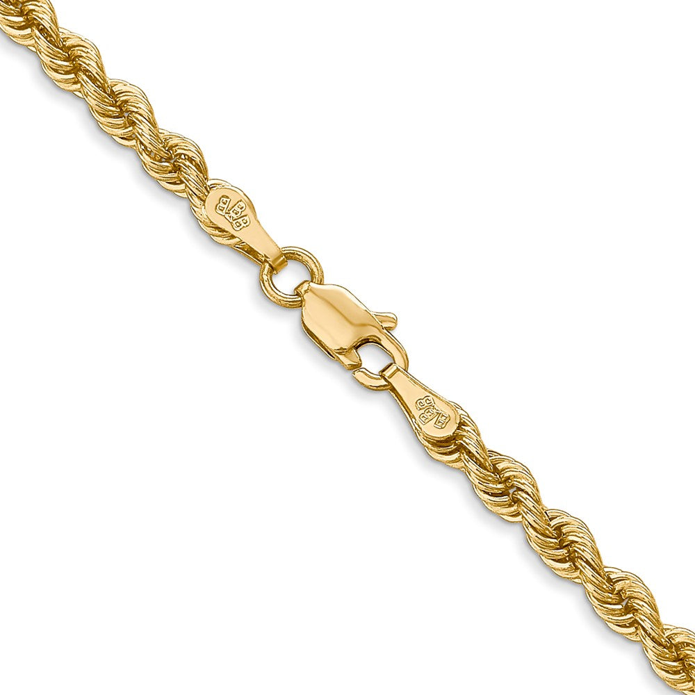 14k Yellow Gold 3 mm Regular Rope with Lobster Clasp Chain (12.7 grams)